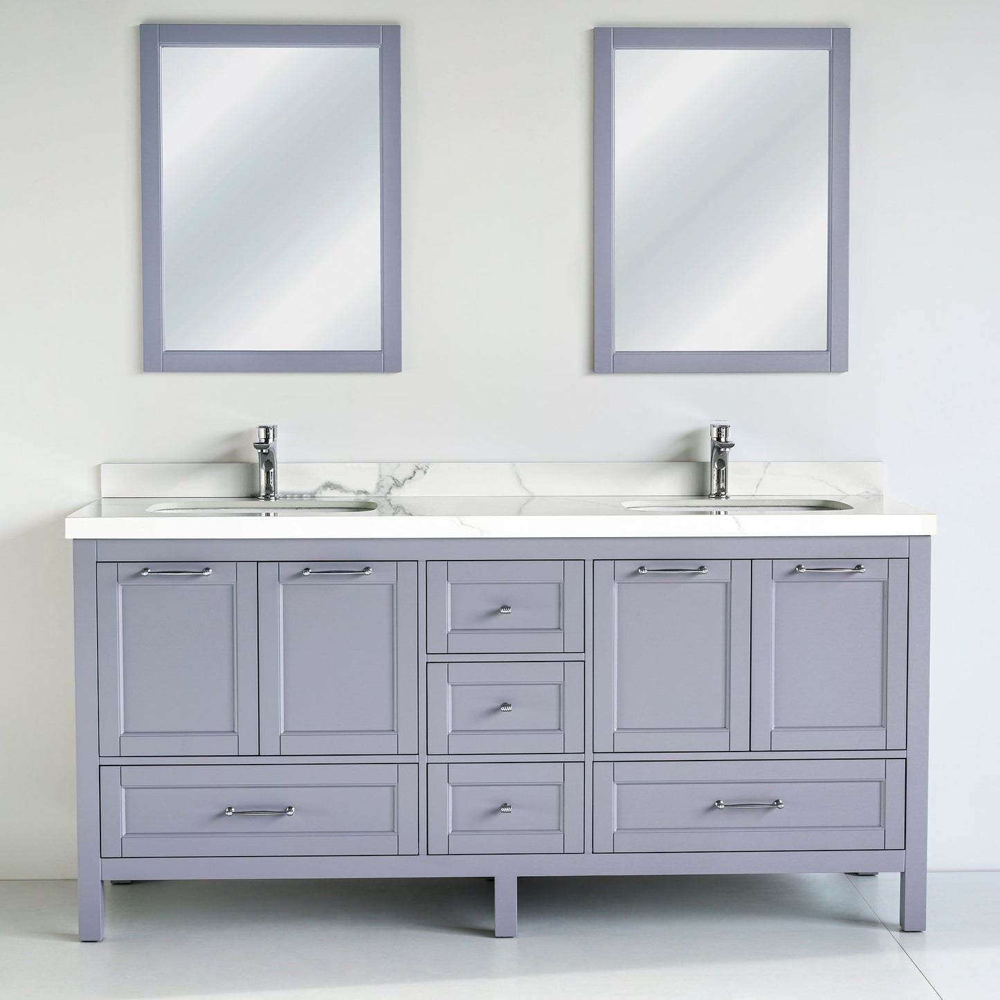 72 Inch Gray Selena Bathroom Vanity