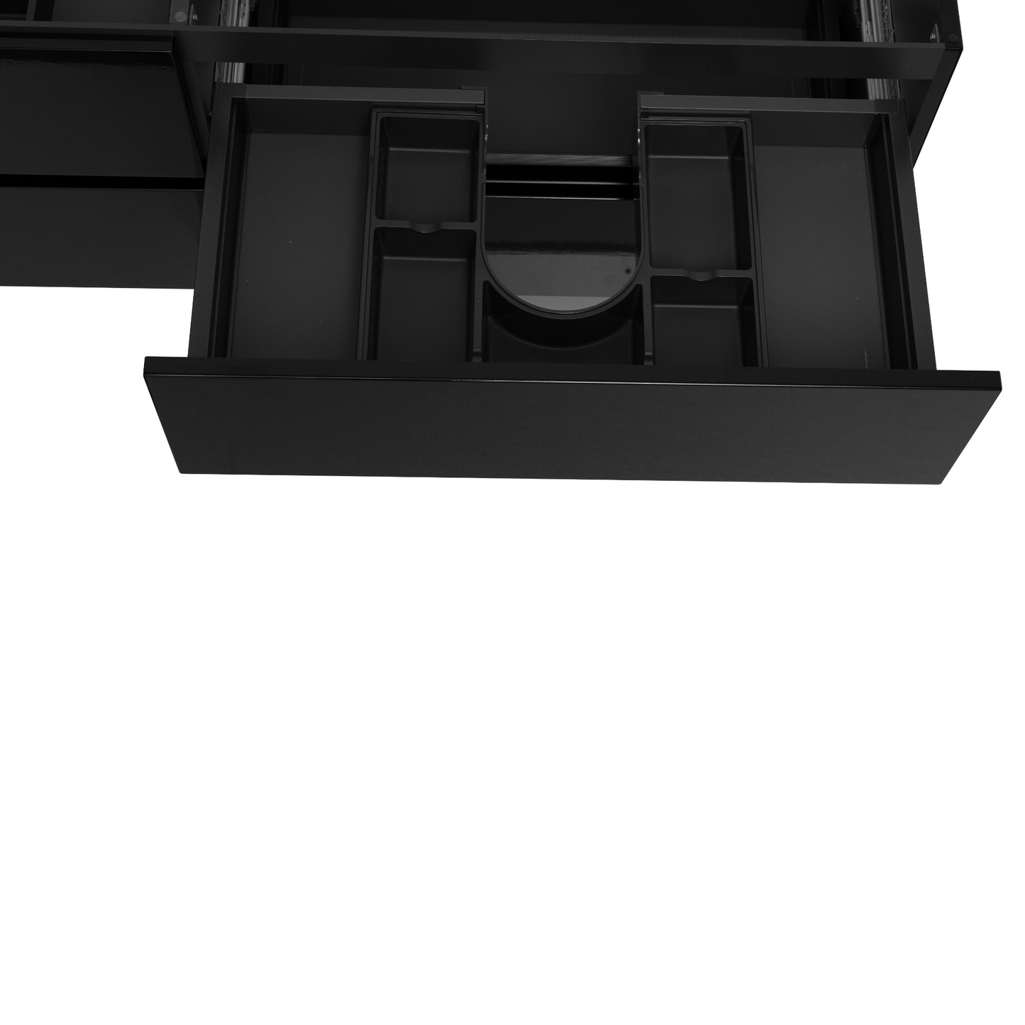 60 Inch High Gloss Black Veneto Floating Bathroom Vanity