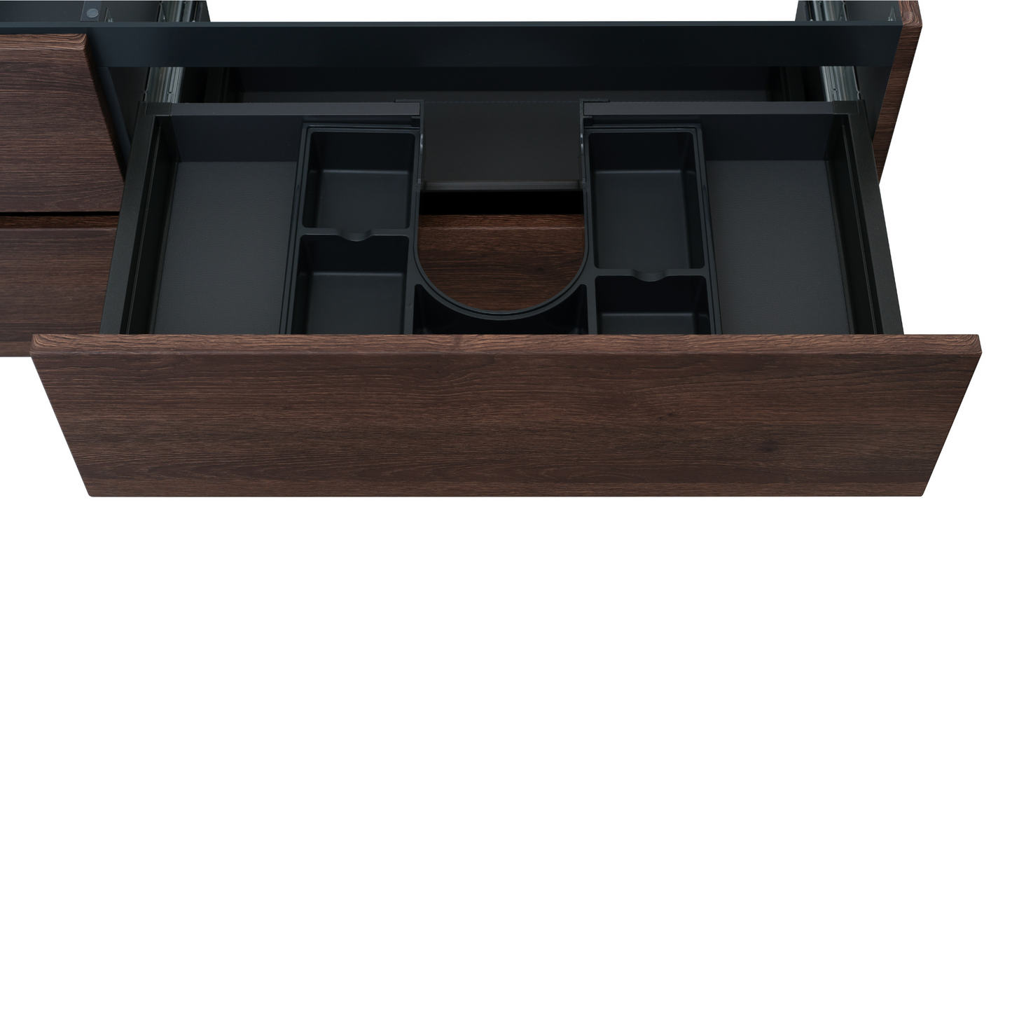 60 Inch Dark Oak Veneto Floating Bathroom Vanity