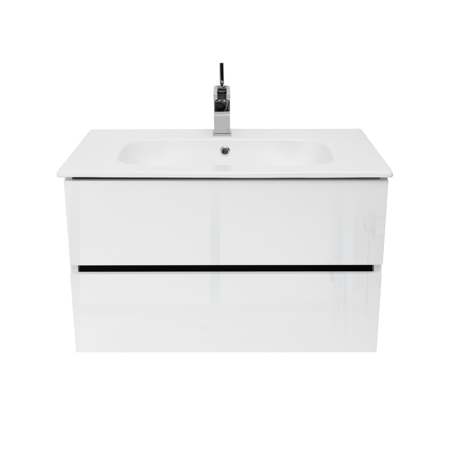 32 Inch High Gloss White Veneto Floating Bathroom Vanity