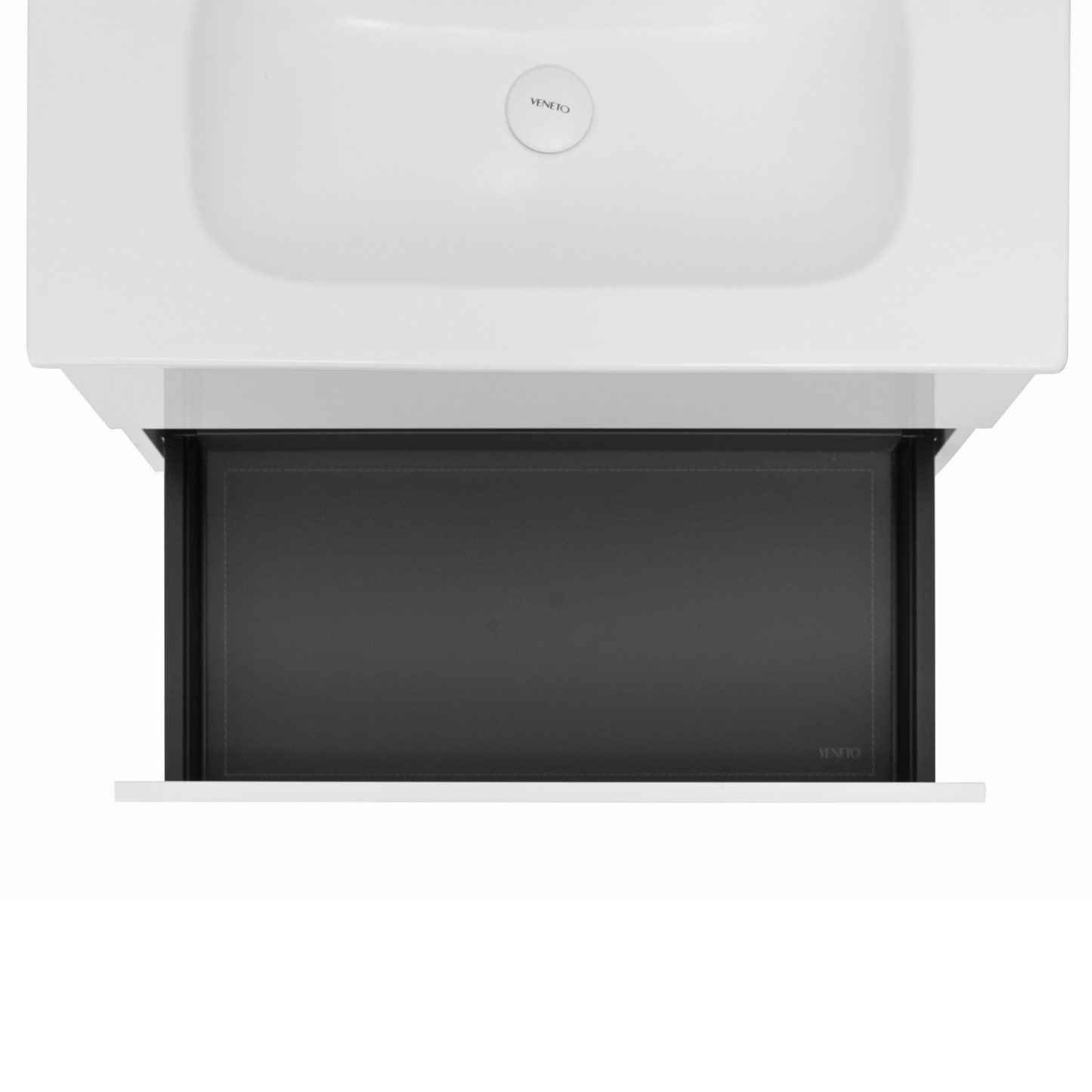 32 Inch High Gloss White Veneto Floating Bathroom Vanity