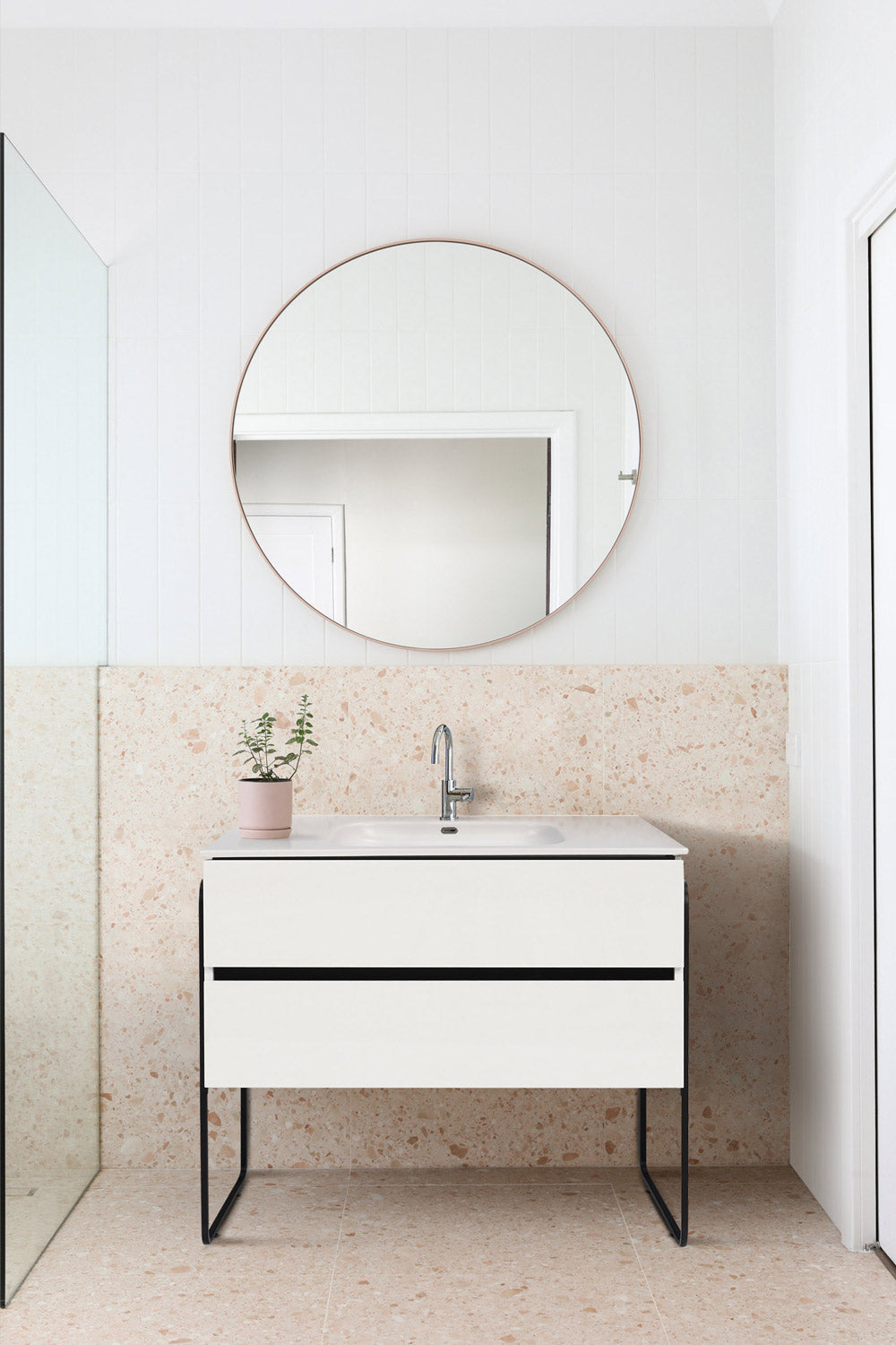 40 Inch High Gloss White Veneto Floating Bathroom Vanity