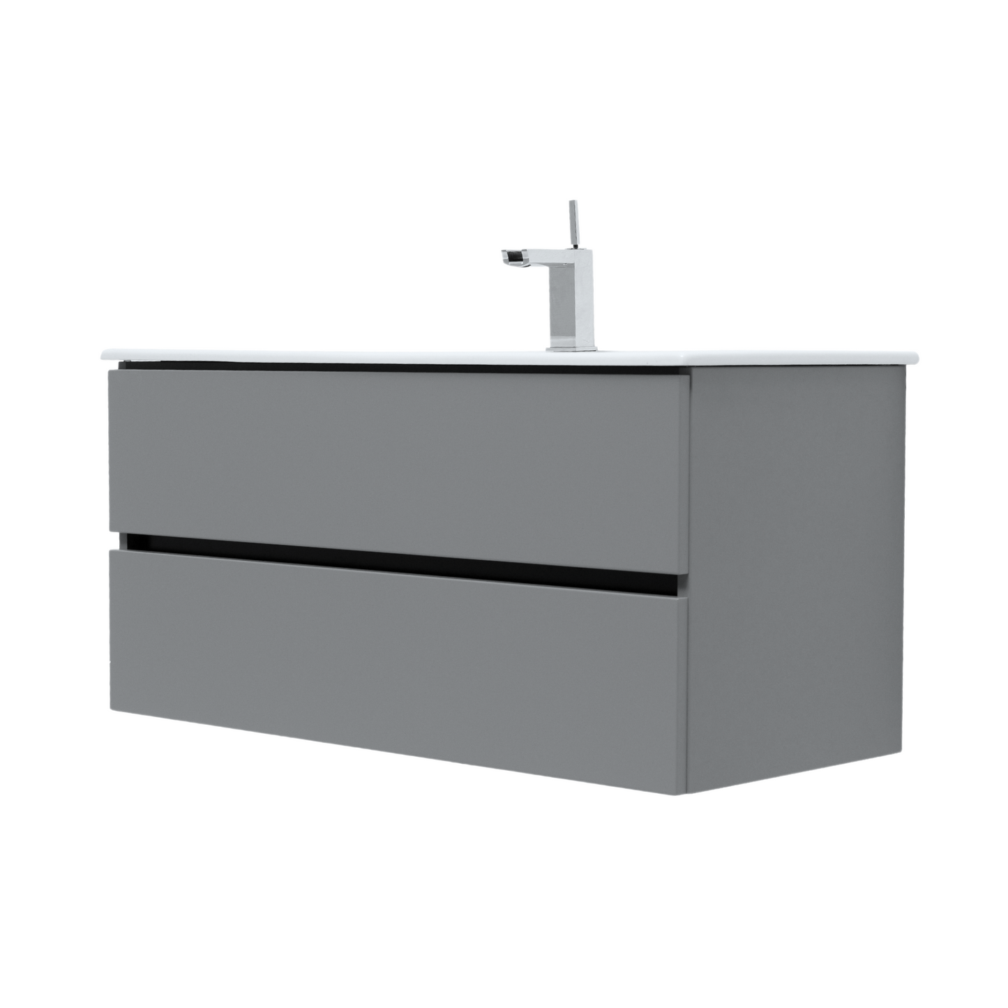 40 Inch Matte Dust Gray Veneto Floating Bathroom Vanity