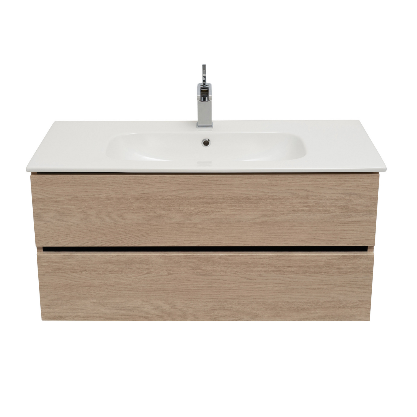 40 Inch Light Oak Veneto Floating Bathroom Vanity