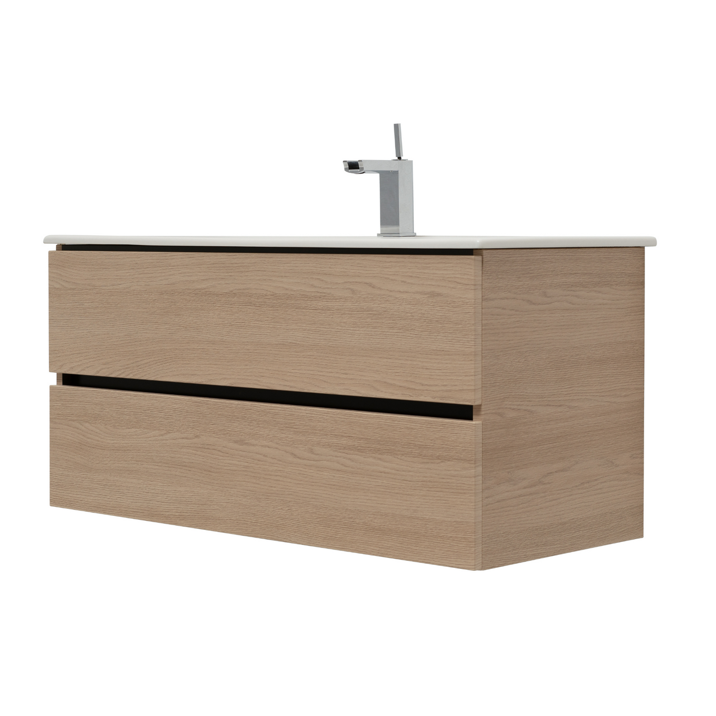 40 Inch Light Oak Veneto Floating Bathroom Vanity