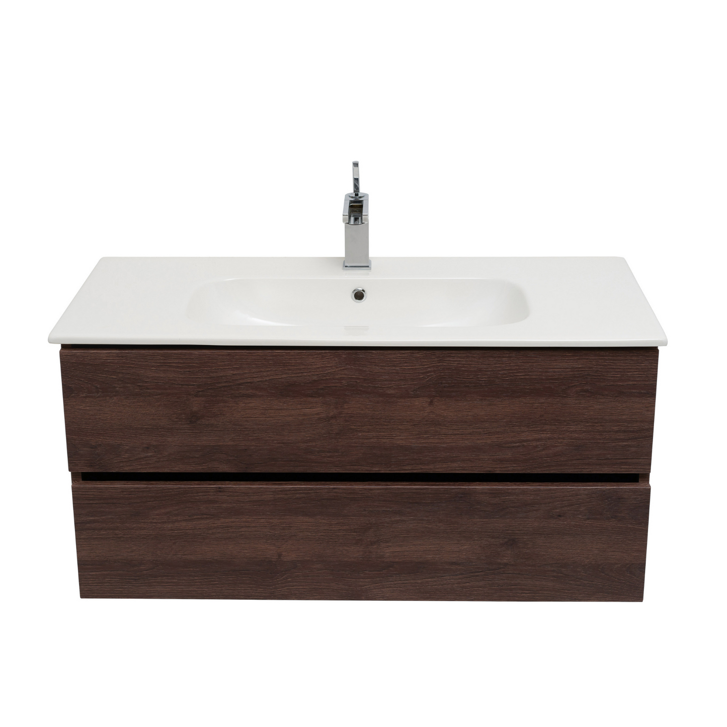 40 Inch Dark Oak Veneto Floating Bathroom Vanity