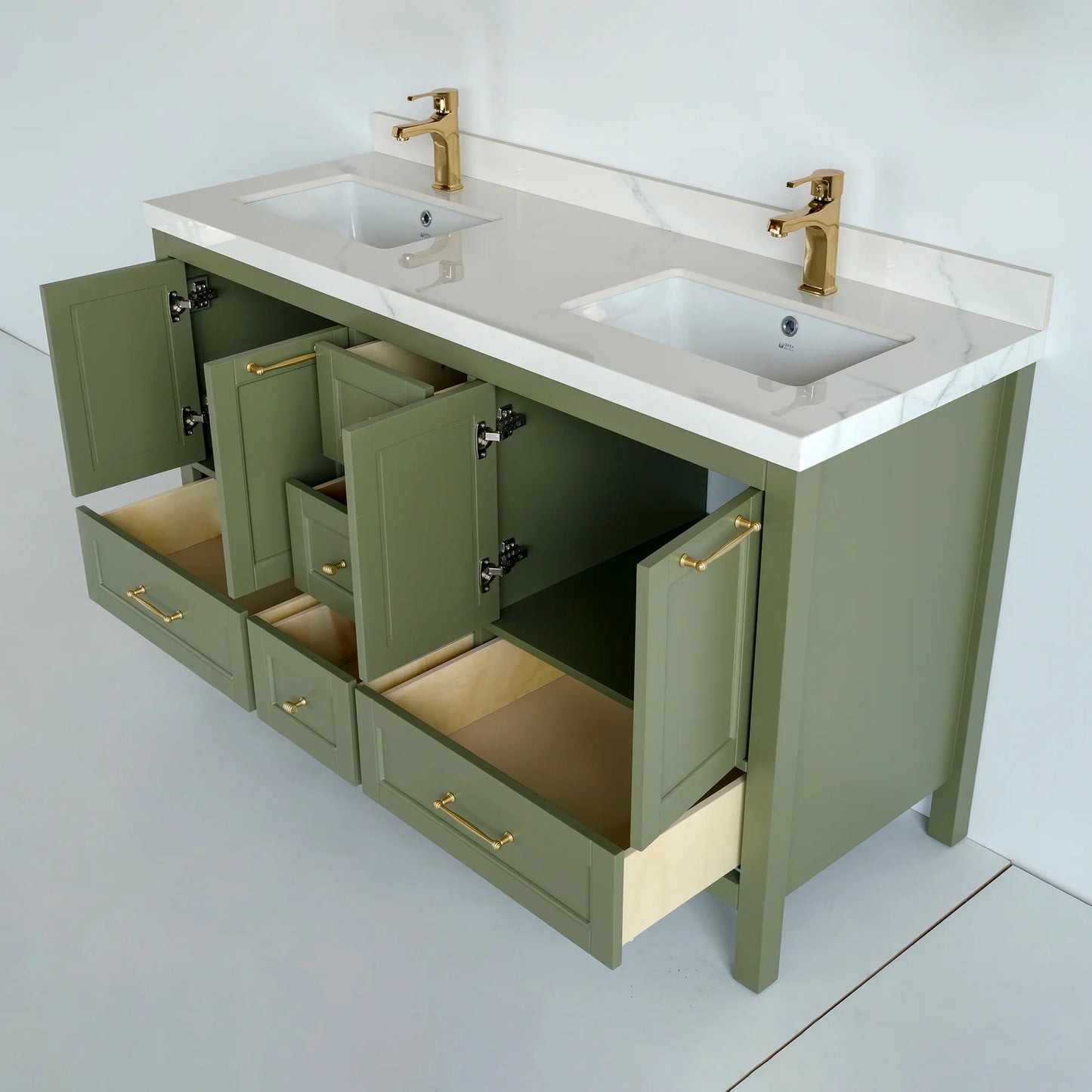 60 Inch Green Selena Bathroom Vanity