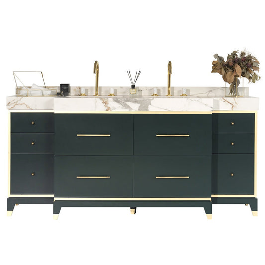 Ayasofya 72 Inch Green Double Sink Vanity