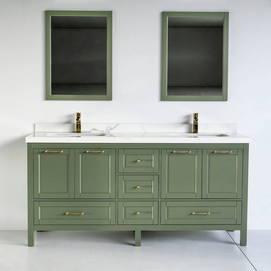 72 Inch Green Selena Bathroom Vanity