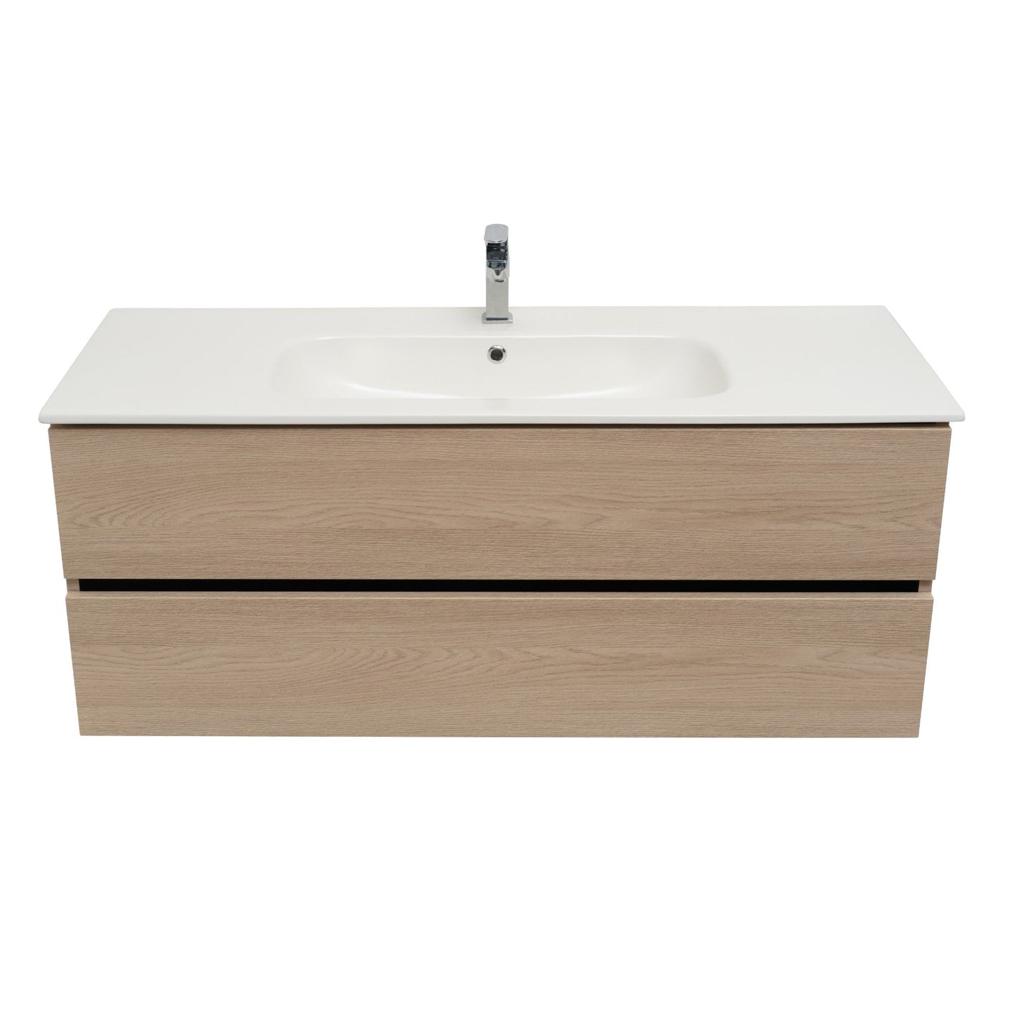 48 Inch Light Oak Veneto Floating Bathroom Vanity