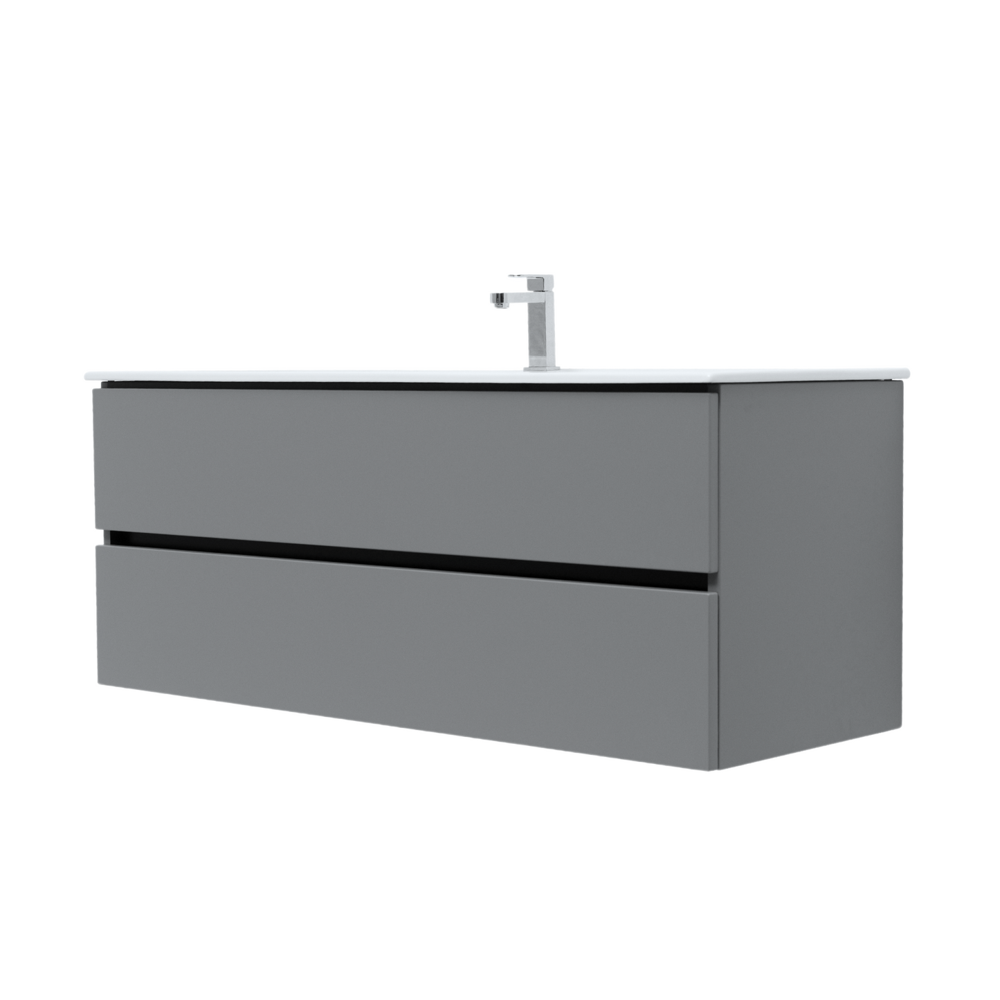 48 Inch Matte Dust Gray Veneto Floating Bathroom Vanity