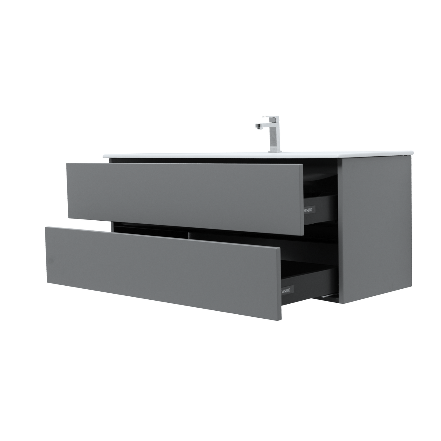 48 Inch Matte Dust Gray Veneto Floating Bathroom Vanity