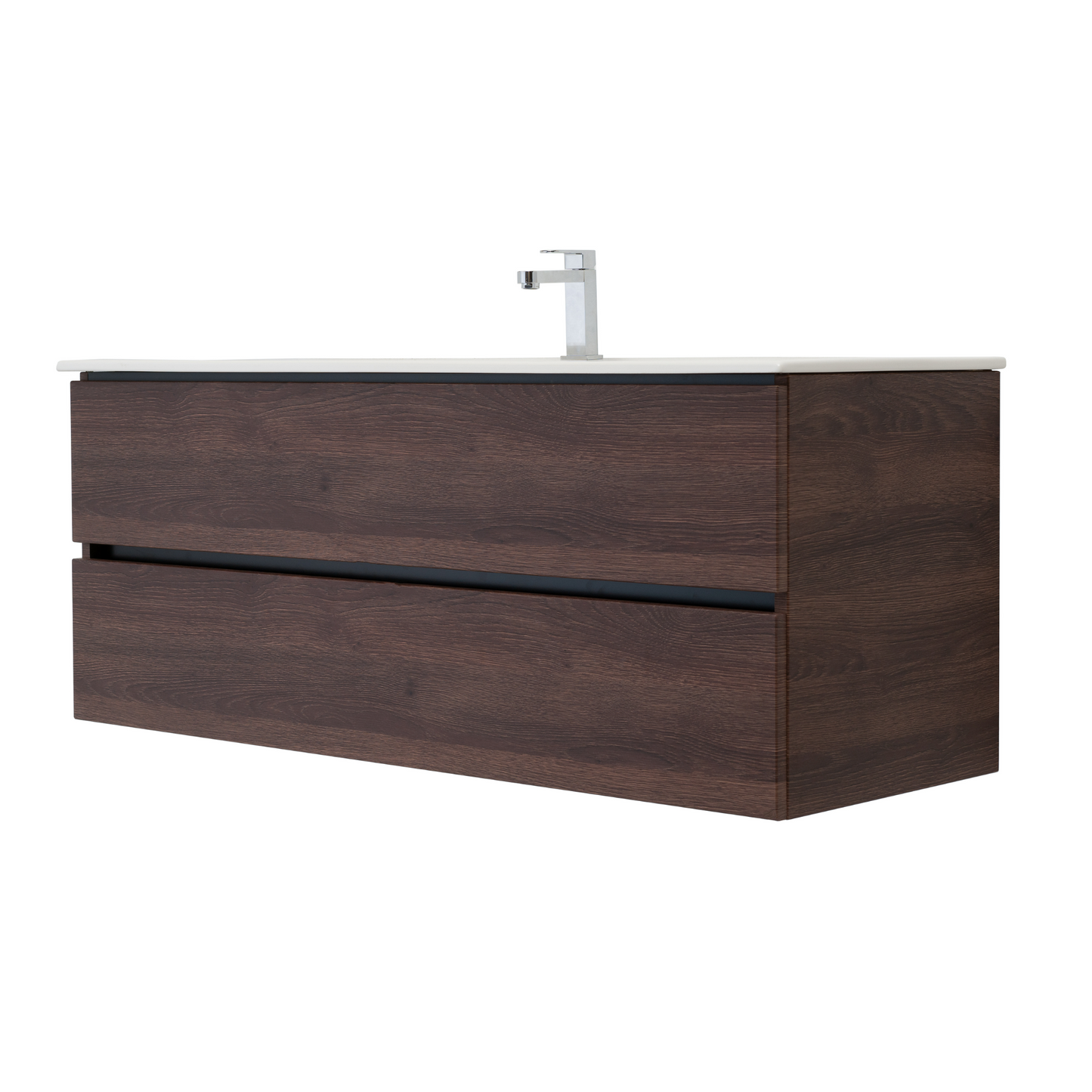 48 Inch Dark Oak Veneto Floating Bathroom Vanity