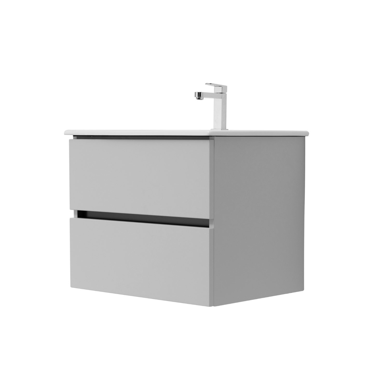 24 Inch Matte Cashmere Veneto Floating Bathroom Vanity