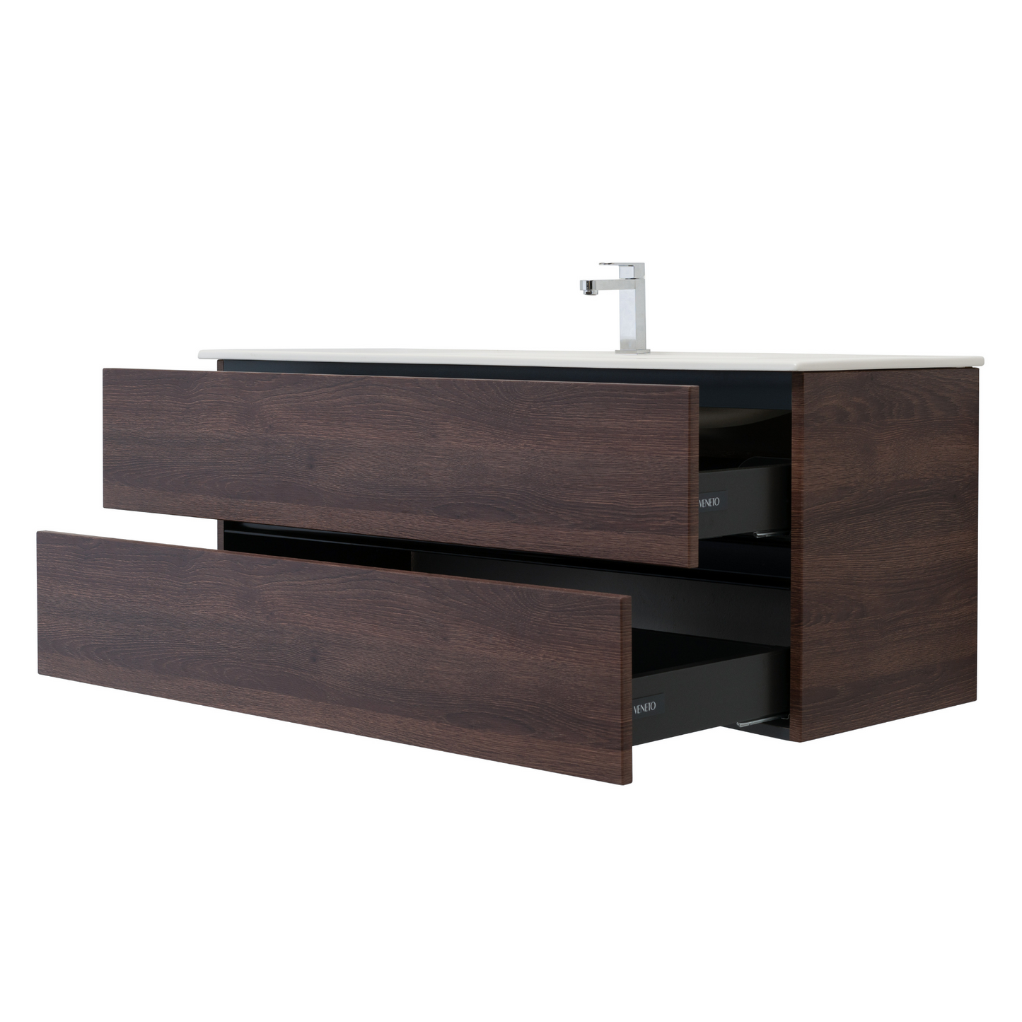 48 Inch Dark Oak Veneto Floating Bathroom Vanity