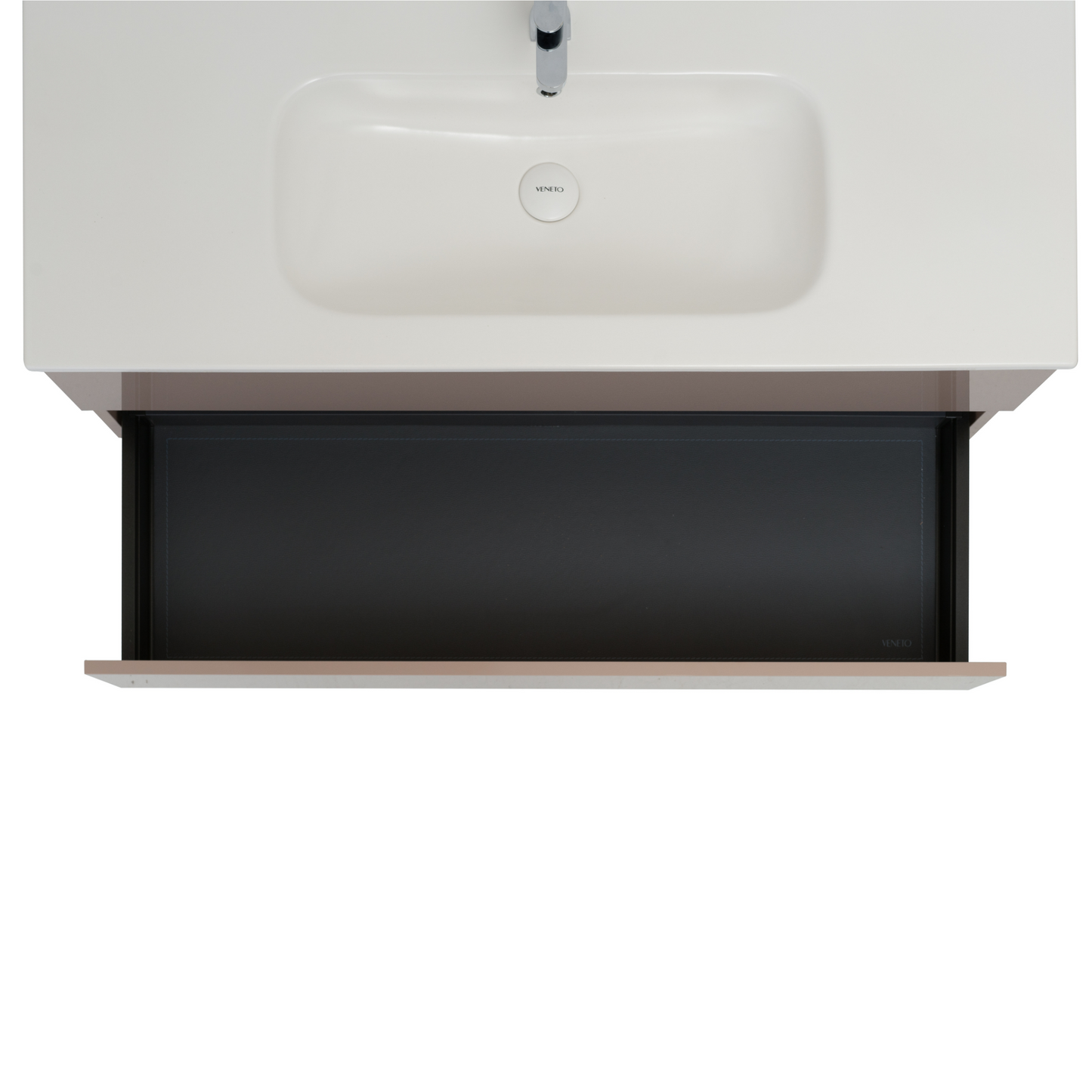 48 Inch High Gloss Capuccino Veneto Floating Bathroom Vanity