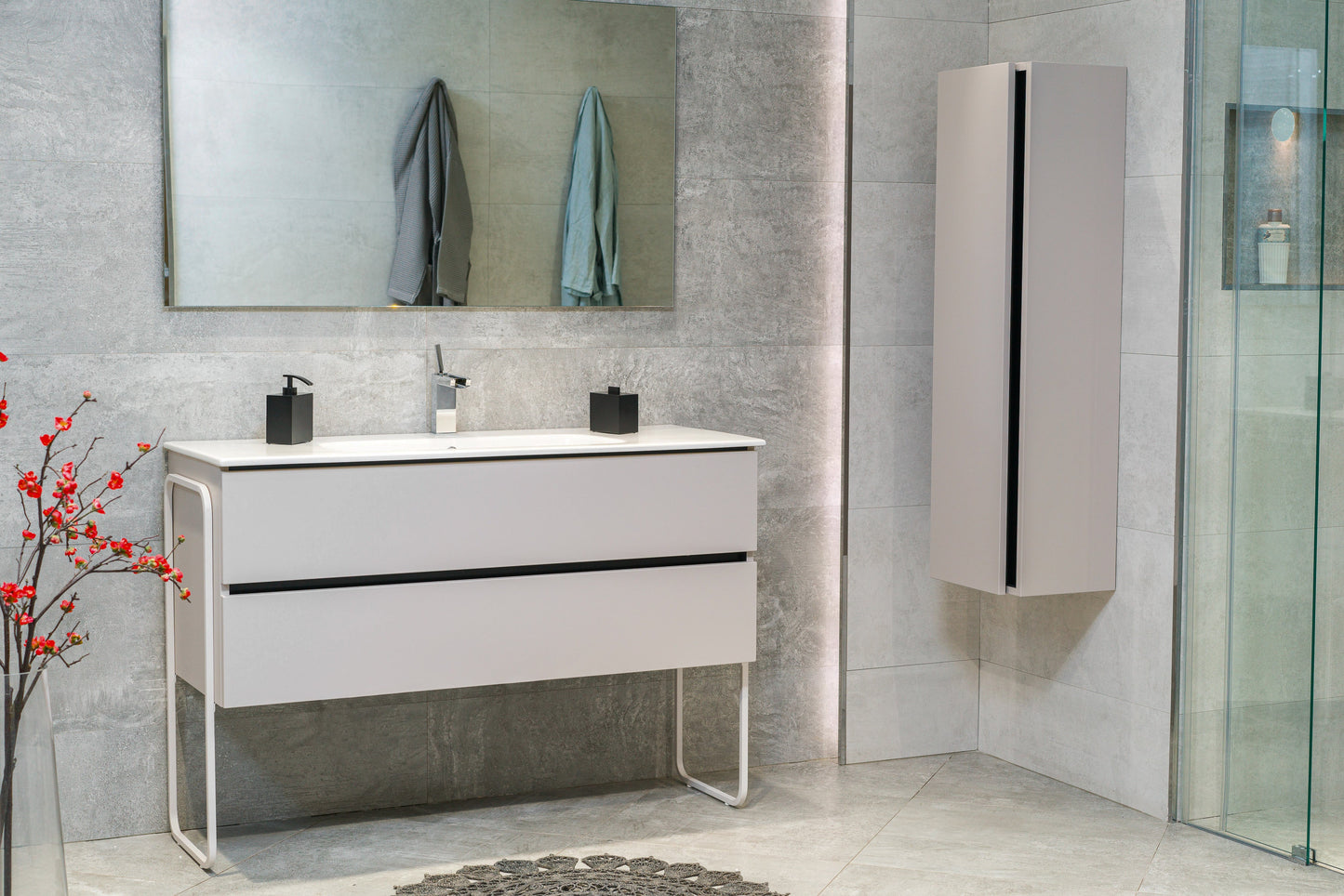 48 Inch Matte Cashmere Veneto Floating Bathroom Vanity