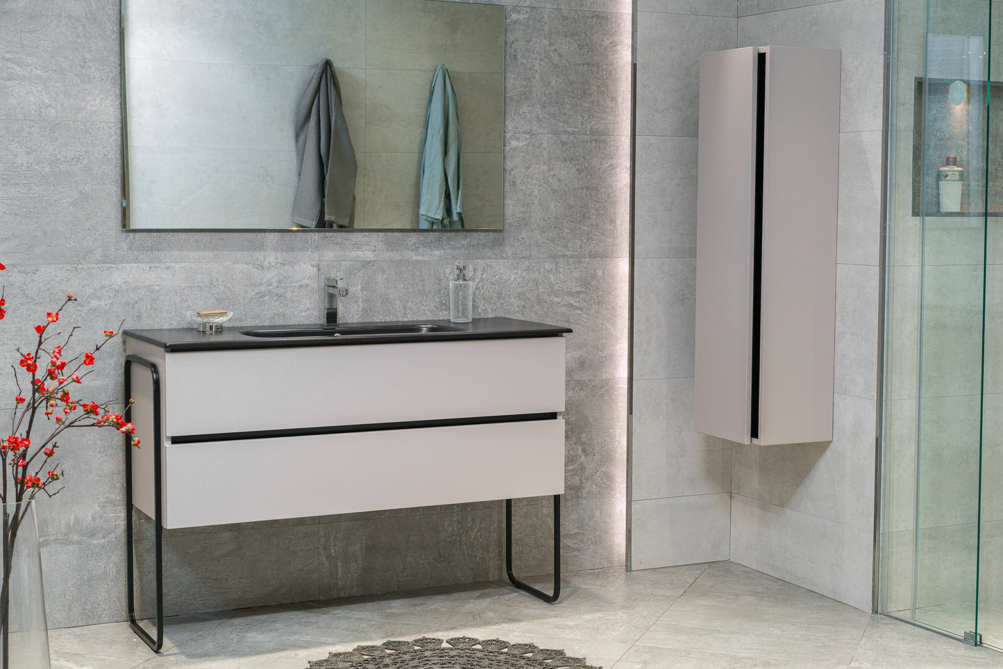 48 Inch Matte Cashmere Veneto Floating Bathroom Vanity